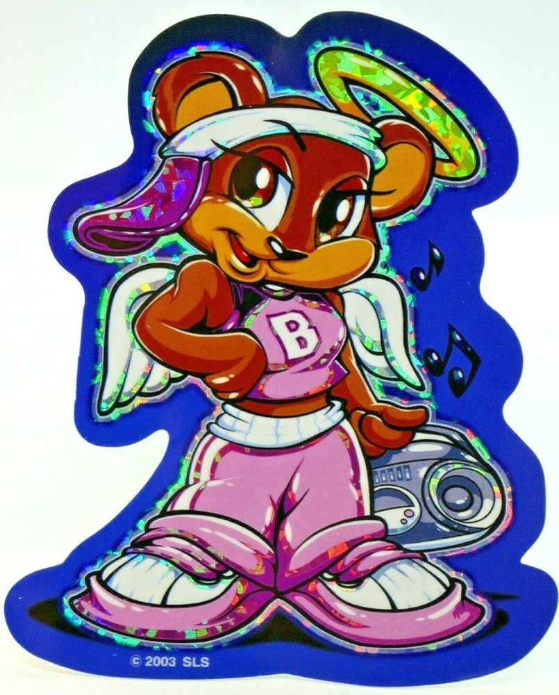 Cute Angel Animal Prism Sticker Decal Glossy Holo Vintage Collectible #11 of 15