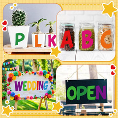 204Pcs Large Letter Stickers 4 Inch Alphabet Stickers 24 Sheets Bulletin Board