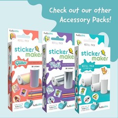 Hello Blink Sticker Maker Refill Pack – 10 Rolls: 5 Round, 5 Square – Makes 400