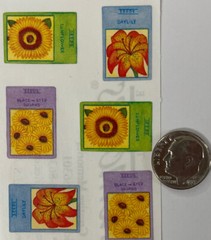 FLOWER SEED PACKET Stickers(10pc) Creative Memories•Garden•Sunflower •Daylily•