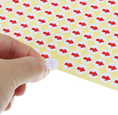 Small Arrow Stickers 0.4″ Dia, 15 Sheet Self Adhesive round Product Inspection D