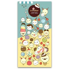 CUTE ICE CREAM STICKERS Dessert Food Paper Sticker Sheet Kids Craft Scrapbook