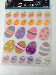 EASTER STICKERS FOIL EGGS MULTI-COLOR EASTER EGGS 26PCS EASTER EGGS