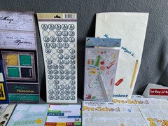 Back To School Scrapbooking Supplies Kit: Stickers Labels & Papers