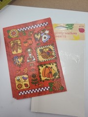 vintage American Greetings Forget Me Not Thanksgiving sticker 3 sheets fall