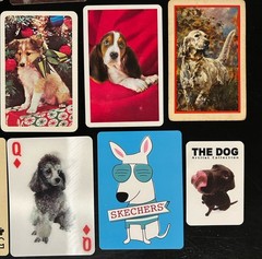 Lot of 20 Dog Themed Single Playing Cards Vintage to Modern craft junk journal