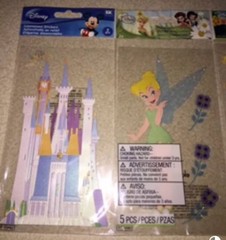 Lot Of 5 Tinker Bell Flowers Castle Scrapbook Sticker Peter Pan Disney Movie