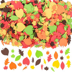Bulk 540Pcs Thanksgiving Foam Stickers,Fall Leaf Stickers Adhesive Foam Maple Le