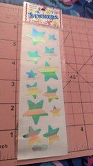 Vintage Stickers Mother Of Pearl Rainbow Striped Stars OTC Taiwan New Pack