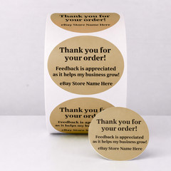 Thank You Stickers for eBay Sellers – Custom Business Name Labels – 2″