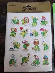 Vtg Hallmark Smiling Happy Turtle Stickers Rub On Transfers 1981 1982 4 Sheets