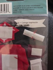 Very RARE Jolees Graduation Cap Gown Red Graduate Grad Diploma Scrapbook Sticker