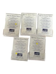 Lot 5 Stampin Up Metal Edge Tags Circles Vellum Paper Crafting Scrapbook Cards