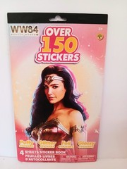 WW84 WONDER WOMAN 4 SHEETS STICKER BOOK. PUFFY, GLITTER, FOIL & GLOSSY STICKERS.