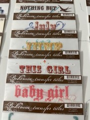 My Mind’s Eye Bohemia Transfer Titles Rub On Scrapbooking Craft (You Choose)