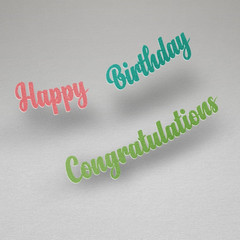 Word Die Cuts for Card Making, Happy Birthday Merry Christmas Anniversary