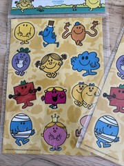 Lot Of 2 Vintage Little Miss Mr. Men 3D Sticker Sheet Roger Hargreaves 2012