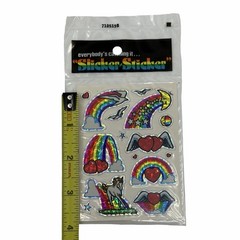 Sticker-Sticker Unicorn Prism Holo Rainbow Foil Decal Sheet Vintage 80s New