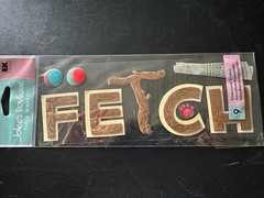 Jolee’s Boutique FETCH Title Waves Scrapbook Stickers Dog Puppy Tennis Ball
