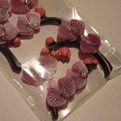 Recollections Stickers Autocollants 3D Orchid Stickers Pink Purple 5pc
