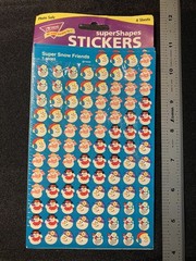 vintage Trends Super Shapes Stickers SUPER SNOW FRIENDS LOT of 7 Sheets 2003