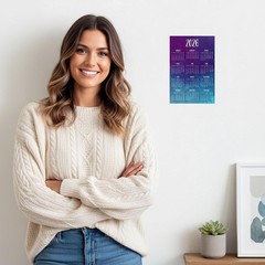 Elegant Removable 2026 Sticker Calendar – Perfect for Home & Office Decor