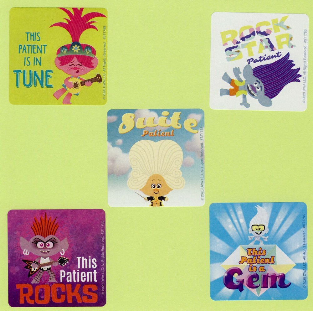 10 Trolls World Tour Patient – Large Stickers – Rewards