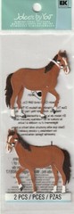 WOW! Jolee’s 3-D stickers Beautiful Chestnut HORSES Rodeo Fast FREE SHIP! 83033