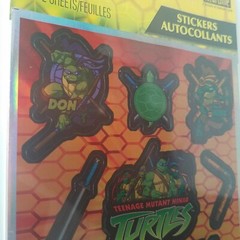 Heartline, Hallmark, TMNT, Teenage Mutant Ninja Turtles, Foil Stickers, 2 Sheets