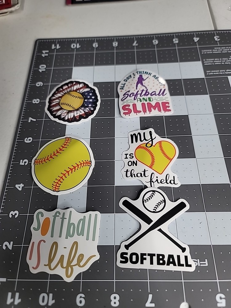 ASST SOFTBALL STICKERS GIRLS (SB3) ST4