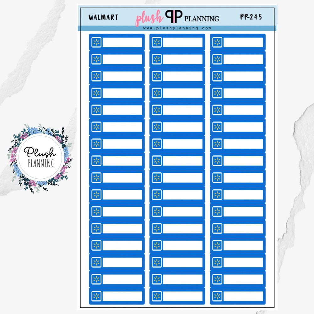Walmart Icon Label Planner Stickers