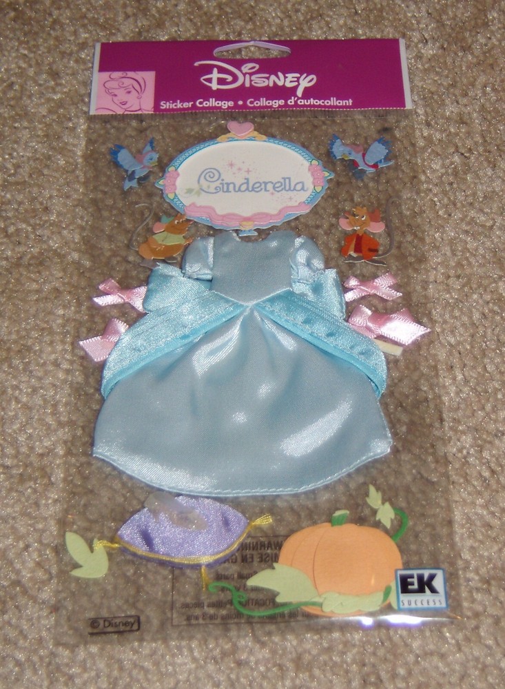 Disney EK Success Jolees Dimensional Sticker ~ Princess Cinderella Dress/Costume