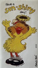 SUN-SHINY DAY CHICK Stickers(10pc) 2″x3.5″Suzy’s Zoo•Card Making •Flowers•Animal