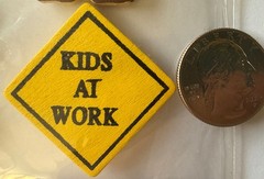 KIDS AT WORK Dimensional Wooden Stickers(6pc)Hobby Lobby•Painting•Card Making•