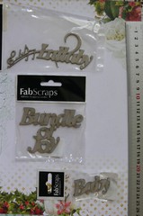 Chipboard Words BABY – LULLABY – BUNDLE of JOY Select Choice of 3 – Fab Scraps B