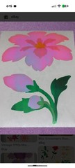 Vintage Mrs Grossmans Stickers Pearl Opal Pink Flowers Buds Jumbo New 4 In Pack