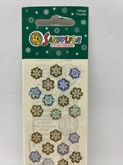 Sandylion Christmas Snowflakes Sticker Prismatic Winter 1 Sheet NIP VTG New