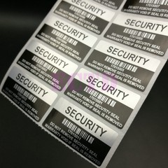 500 Security Label Seal Sticker Silver Black Tamper Evident VOID 1.57» x 0.78»