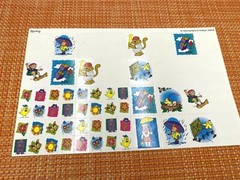 VINTAGE SCRATCH SNIFF EASTER STICKER LOT BUNNY EGG DUCK JELLYBEANS MIX OF BRANDS