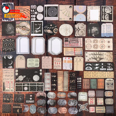Draupnir 200Pcs Vintage Junk Journal Supplies,Scrapbook Supplies Scrapbooking Pa