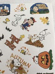 PEANUTS ‘HALLOWEEN/THANKSGIVING/AUTUMN /STICKERS -27 STICKERS -BUY MORE AND SAVE