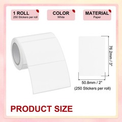250 Per Roll 2×3″ Rectangle Inventory Color Coding Labels White 1 Roll