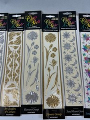 Lot of 48 Foil Textured Metallic Sticker Sheets Class A’ Peels Variety of Design