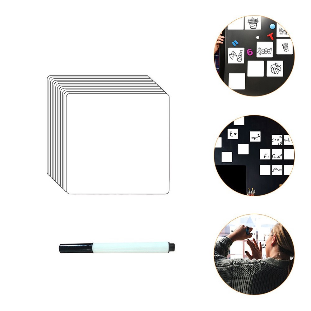 12Pcs Whiteboard Stickers Removable Label Dry Erase with A Pen
