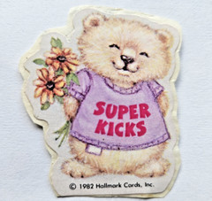 Vtg Hallmark Shirt Tales Sticker Lot of 5 Super Duper Smile Kicks 1982 Trimmed