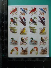 Vintage 1997 Eureka BIRD VARIETY Stickers (3) Complete Sheets Paper Magic Group