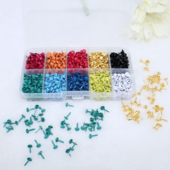 500Pcs 10Colors 5 * 8Mm Mini Brads Paper Fasteners Brads Metal round Brads for P