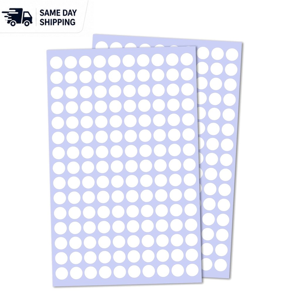 High-Quality 3000 Pack White Round Sticker Dots – 3/8 Inch Adhesive Labels