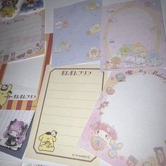 Sanrio Kawaii Stationery Bundle Junk Journal Scrapbook Paper Craft Kit AA