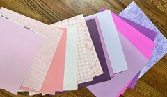 Scrapbooking Lot of 200 Sheets Mixed Thick & Thin Paper 12″x12″ Solid & Prints
